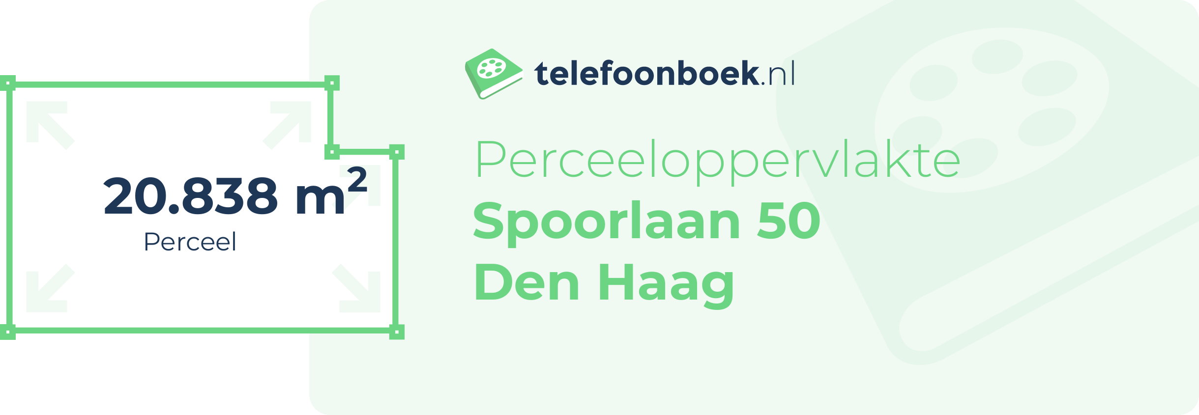 Perceeloppervlakte Spoorlaan 50 Den Haag