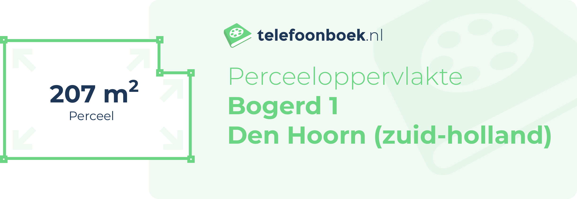 Perceeloppervlakte Bogerd 1 Den Hoorn (Zuid-Holland)