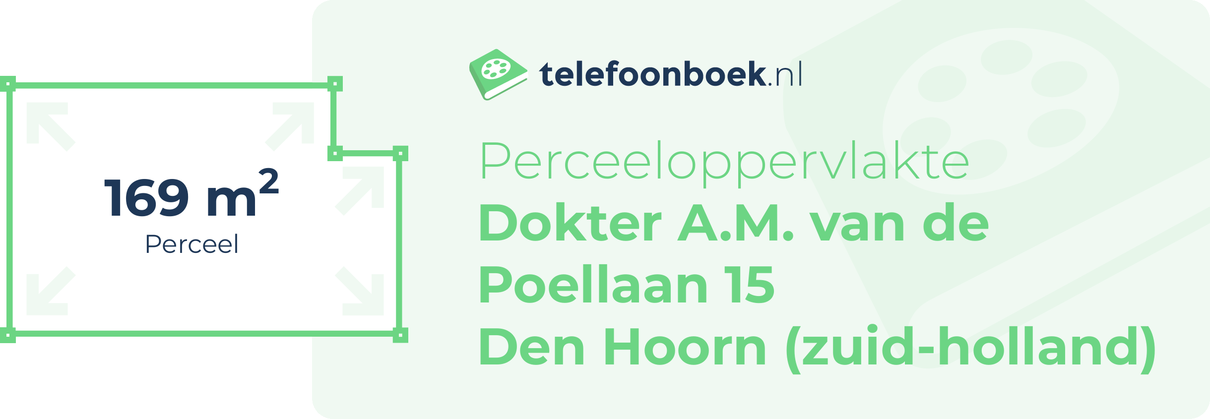 Perceeloppervlakte Dokter A.M. Van De Poellaan 15 Den Hoorn (Zuid-Holland)