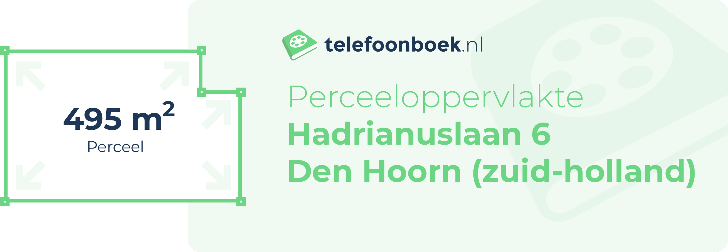 Perceeloppervlakte Hadrianuslaan 6 Den Hoorn (Zuid-Holland)