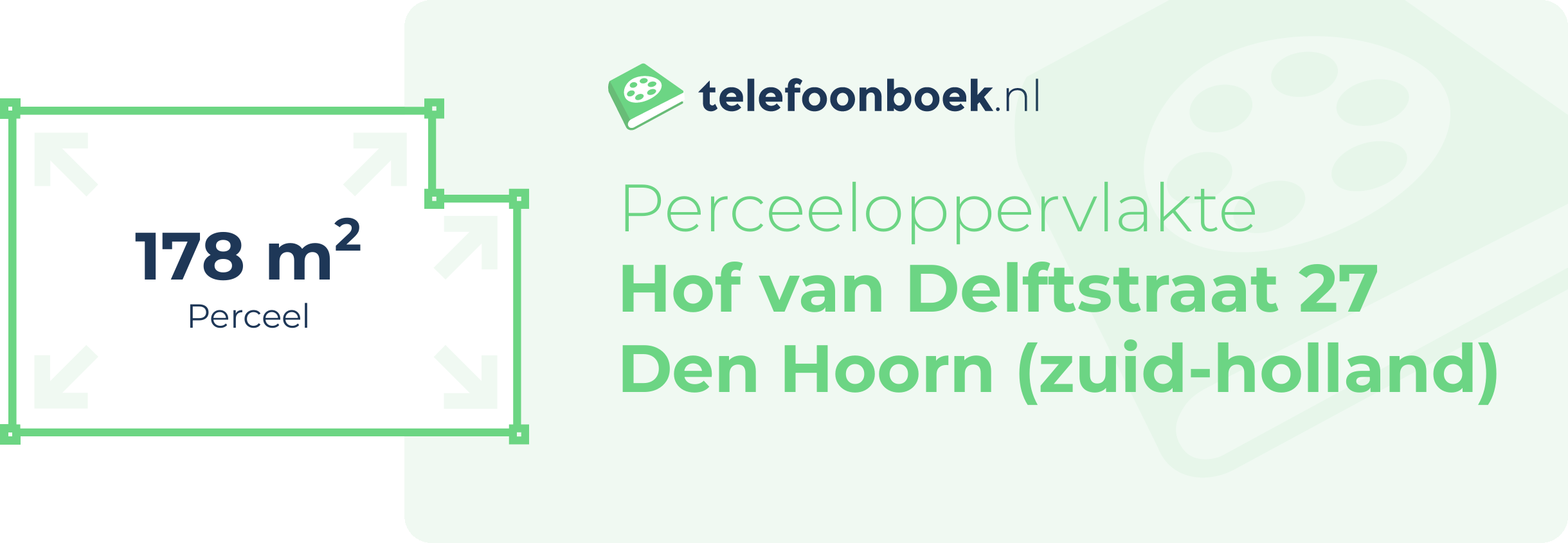 Perceeloppervlakte Hof Van Delftstraat 27 Den Hoorn (Zuid-Holland)