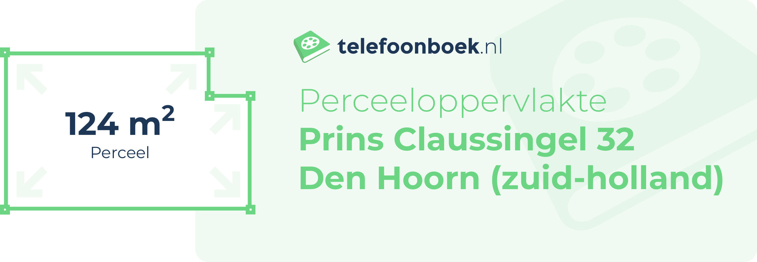 Perceeloppervlakte Prins Claussingel 32 Den Hoorn (Zuid-Holland)