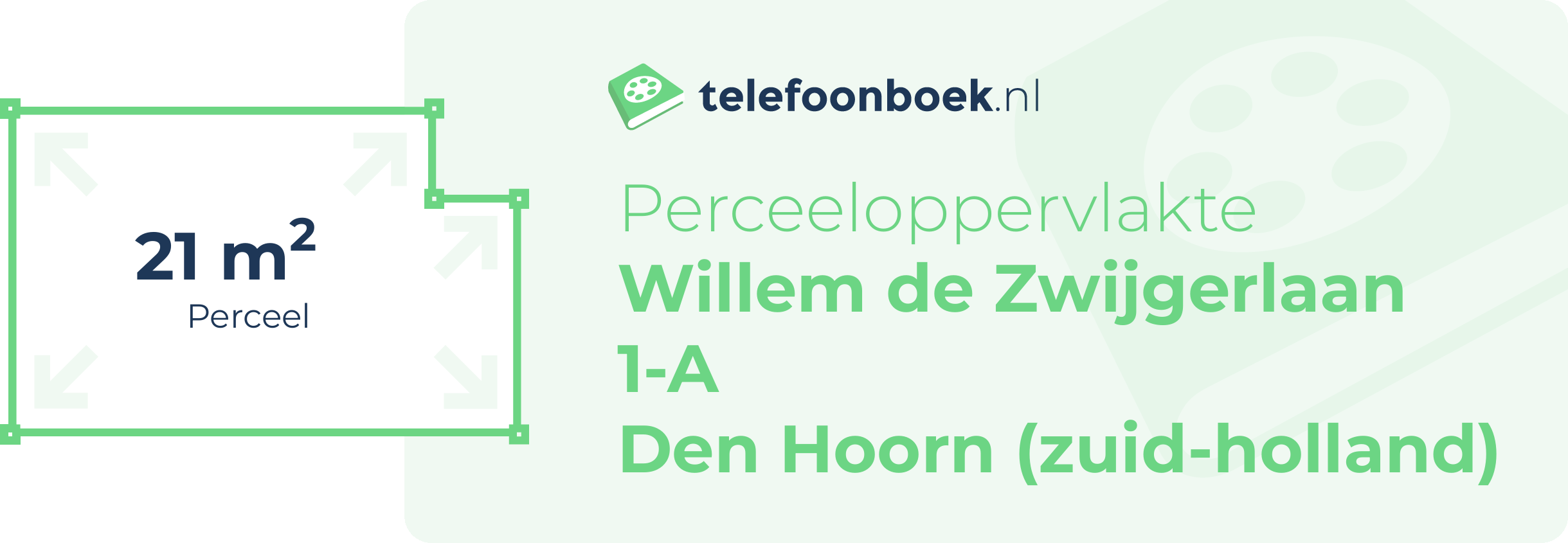 Perceeloppervlakte Willem De Zwijgerlaan 1-A Den Hoorn (Zuid-Holland)