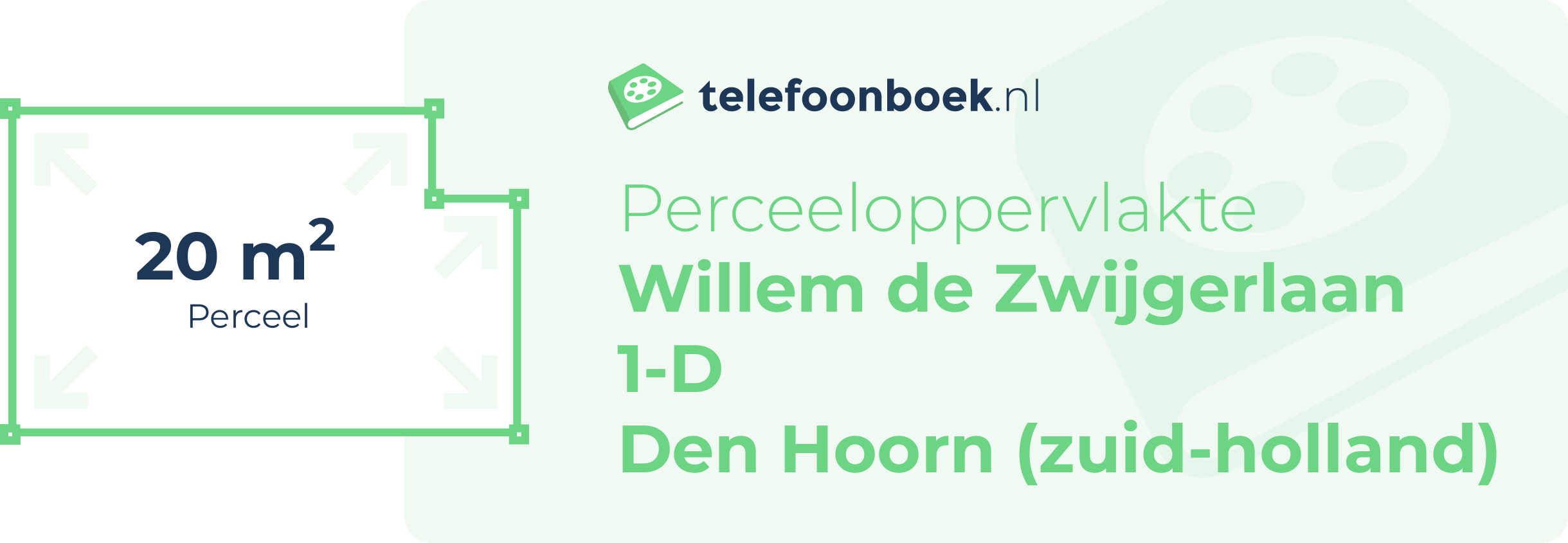 Perceeloppervlakte Willem De Zwijgerlaan 1-D Den Hoorn (Zuid-Holland)