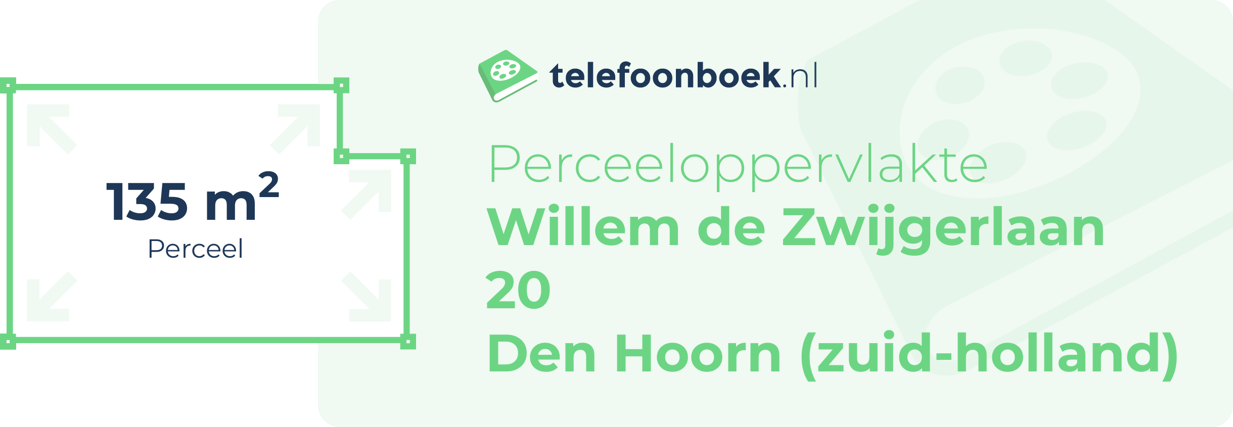 Perceeloppervlakte Willem De Zwijgerlaan 20 Den Hoorn (Zuid-Holland)