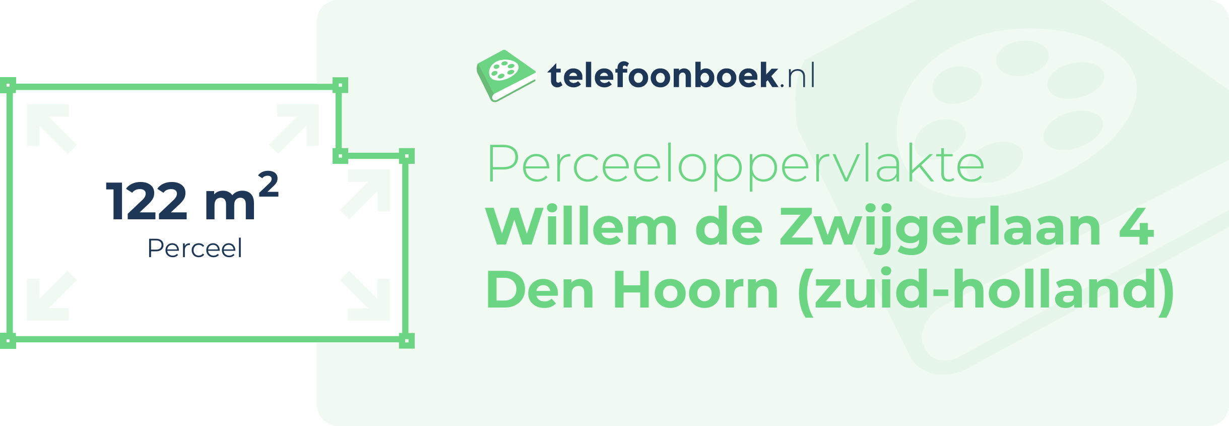 Perceeloppervlakte Willem De Zwijgerlaan 4 Den Hoorn (Zuid-Holland)