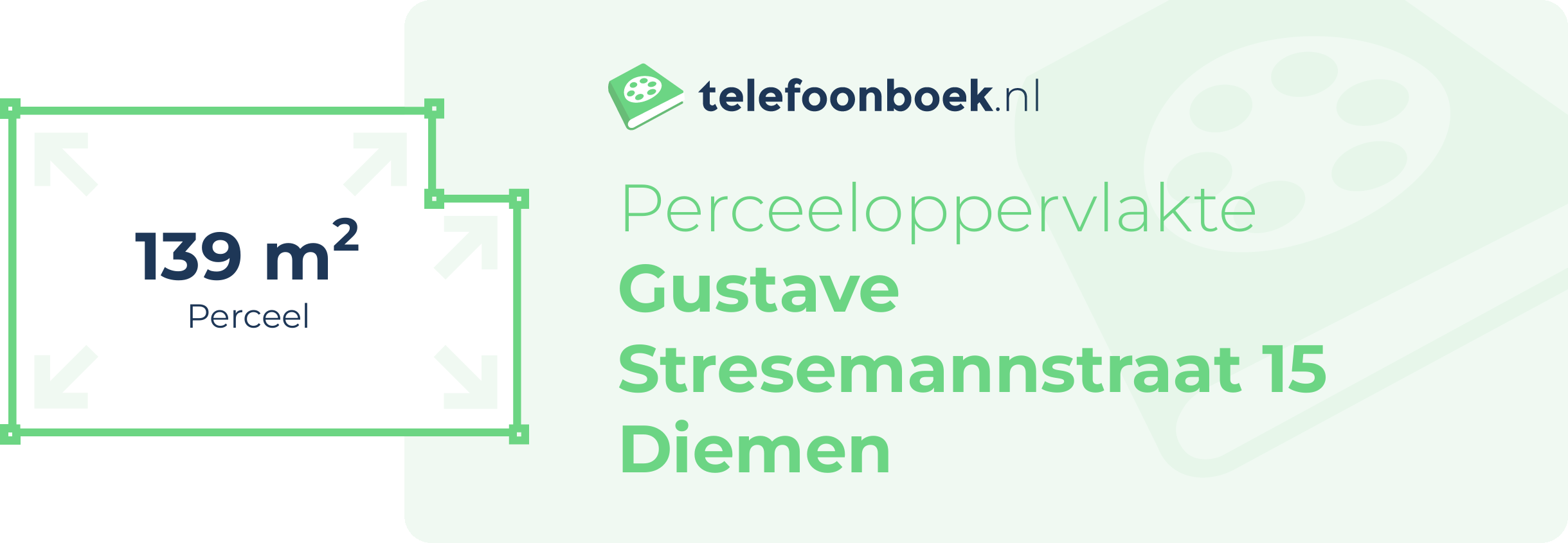 Perceeloppervlakte Gustave Stresemannstraat 15 Diemen