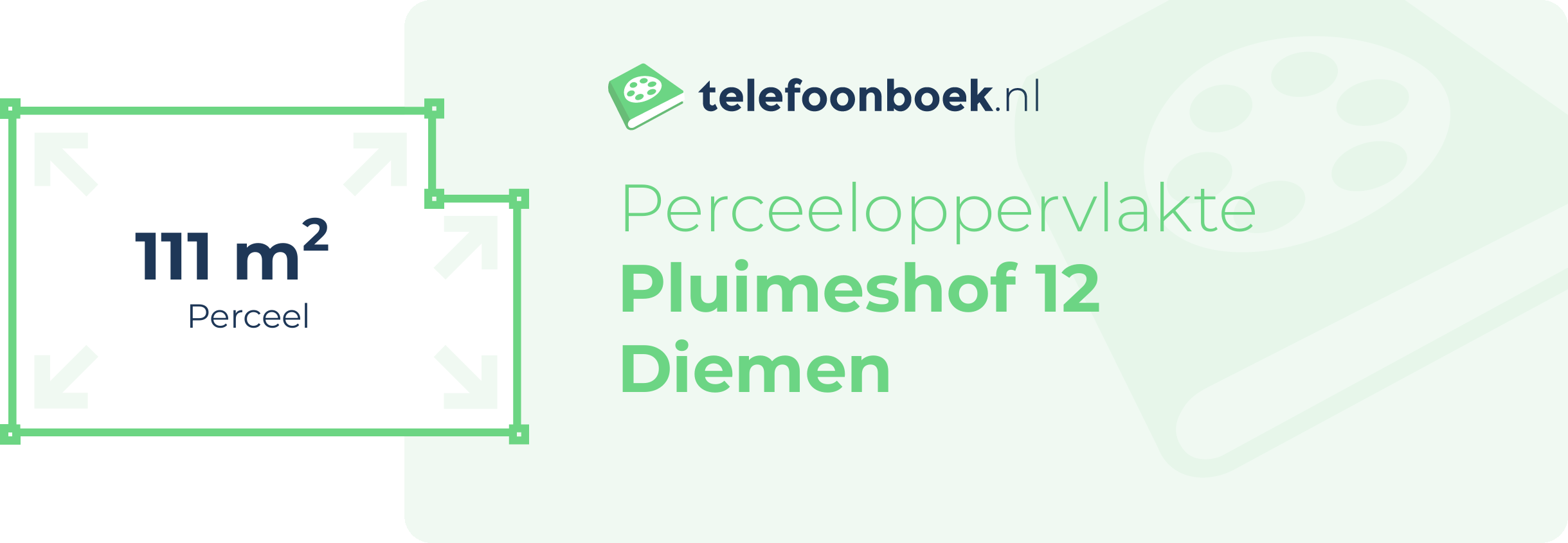 Perceeloppervlakte Pluimeshof 12 Diemen