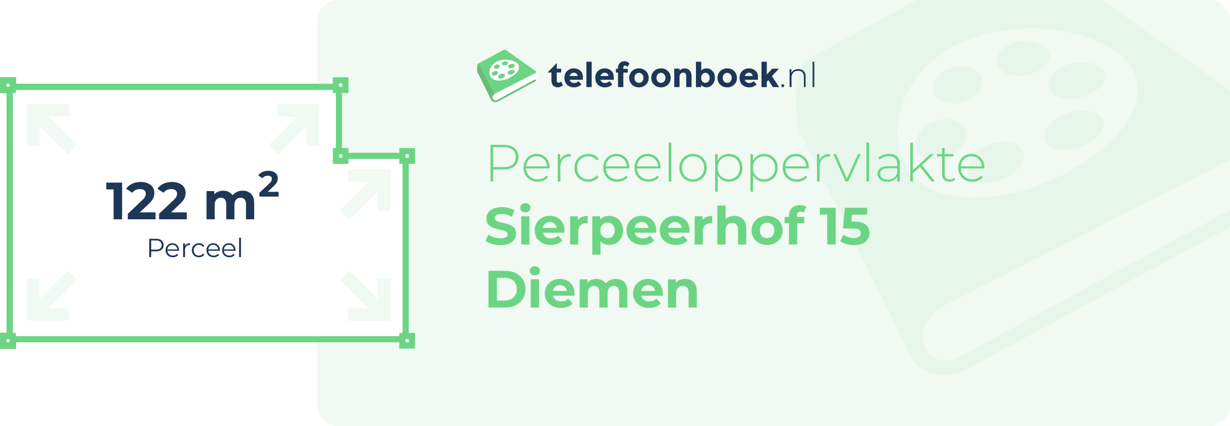 Perceeloppervlakte Sierpeerhof 15 Diemen