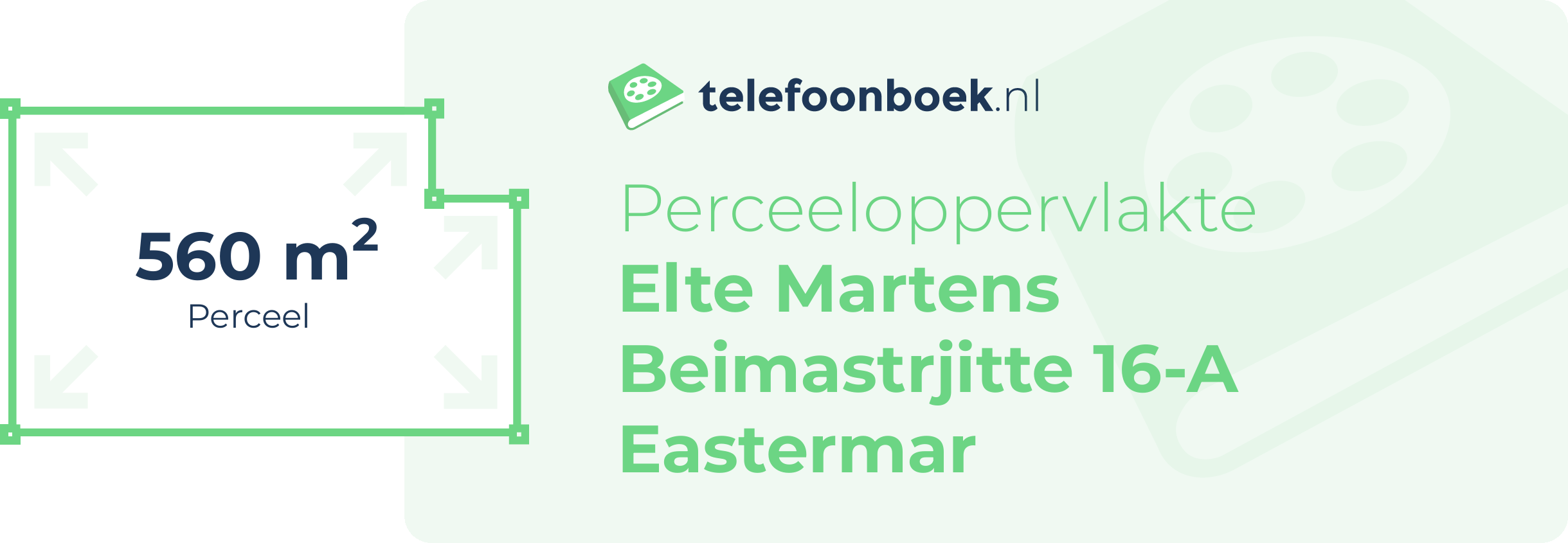 Perceeloppervlakte Elte Martens Beimastrjitte 16-A Eastermar