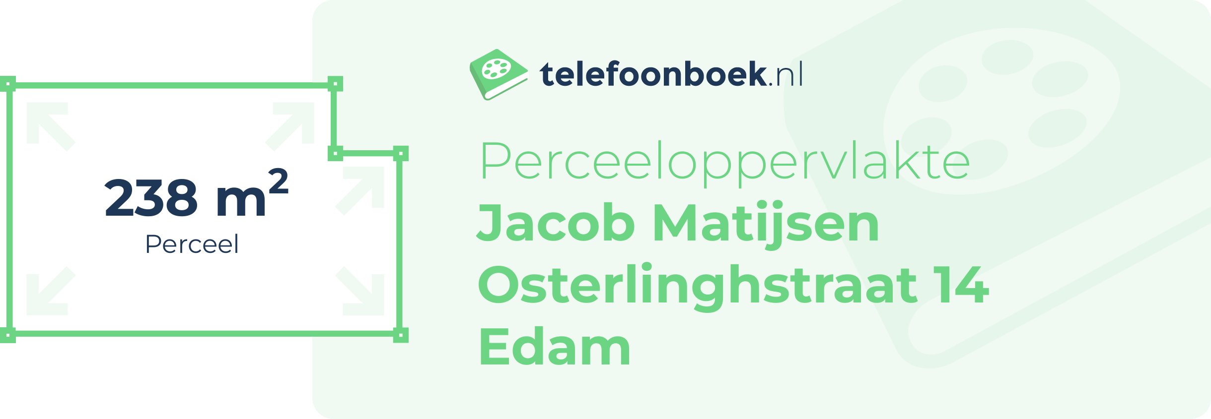 Perceeloppervlakte Jacob Matijsen Osterlinghstraat 14 Edam