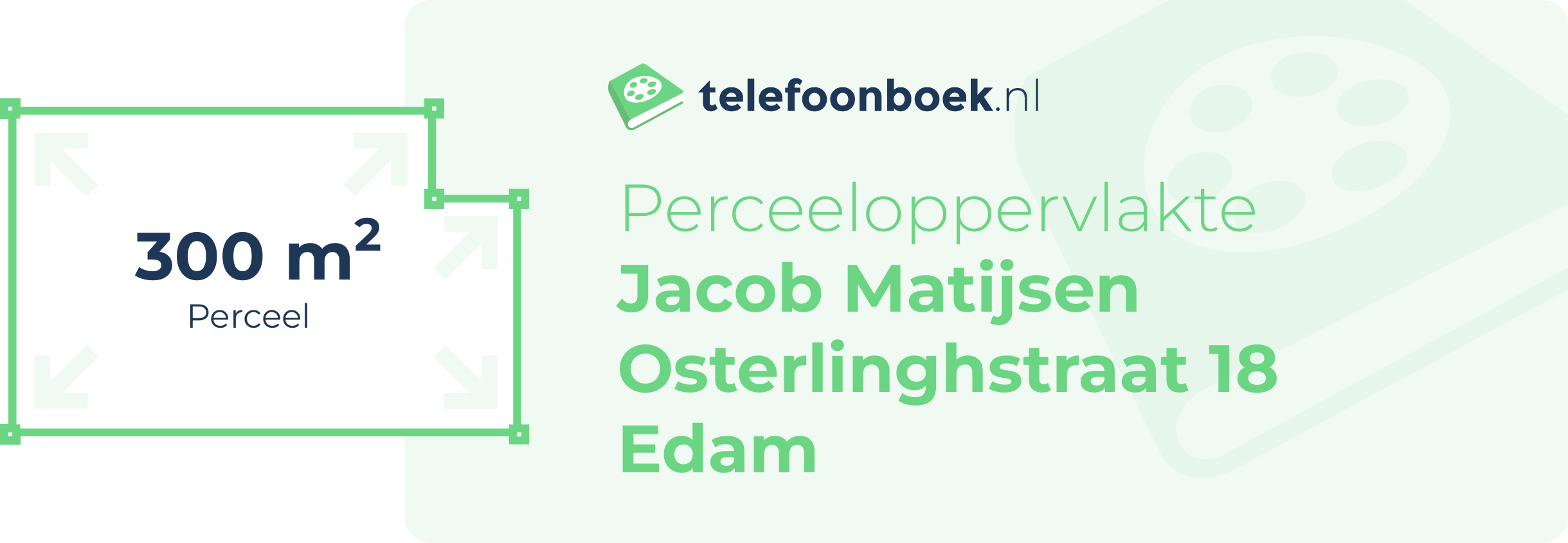 Perceeloppervlakte Jacob Matijsen Osterlinghstraat 18 Edam