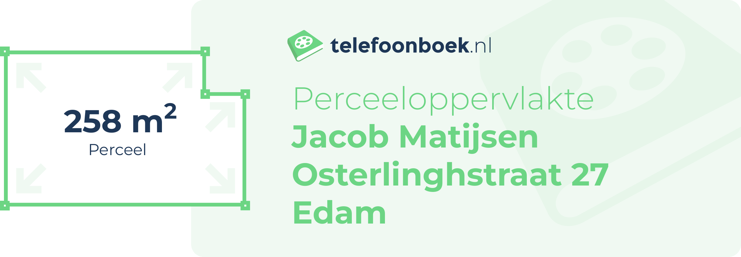 Perceeloppervlakte Jacob Matijsen Osterlinghstraat 27 Edam