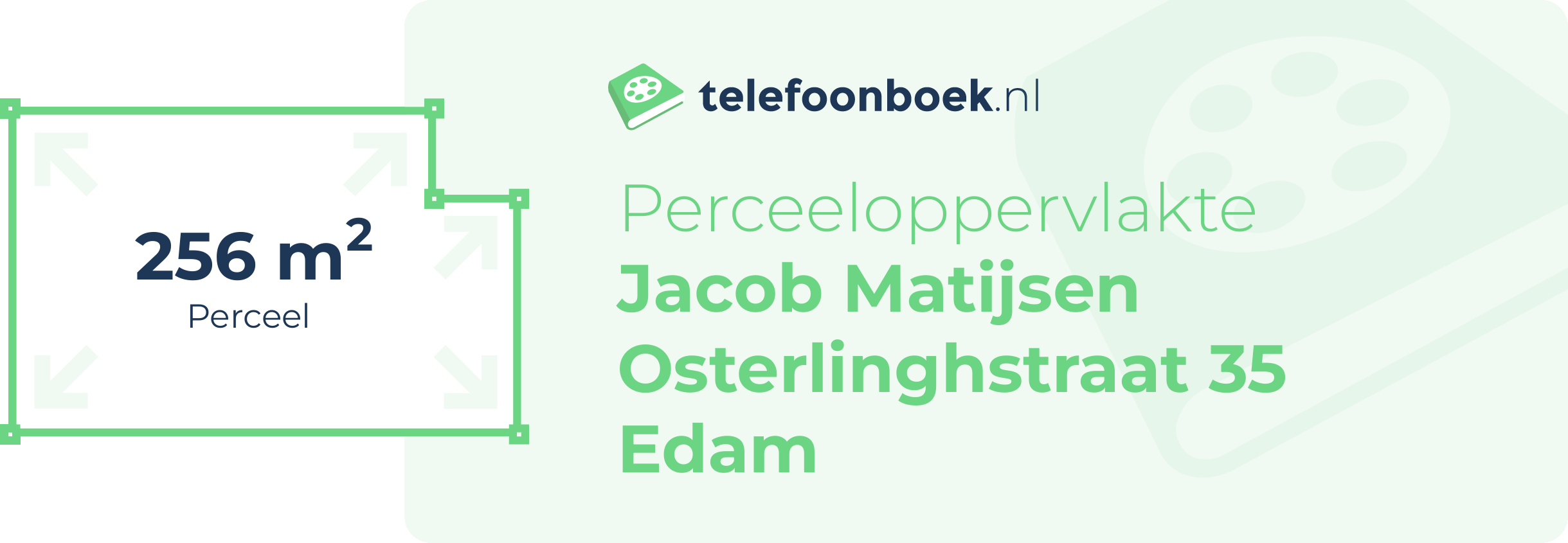 Perceeloppervlakte Jacob Matijsen Osterlinghstraat 35 Edam