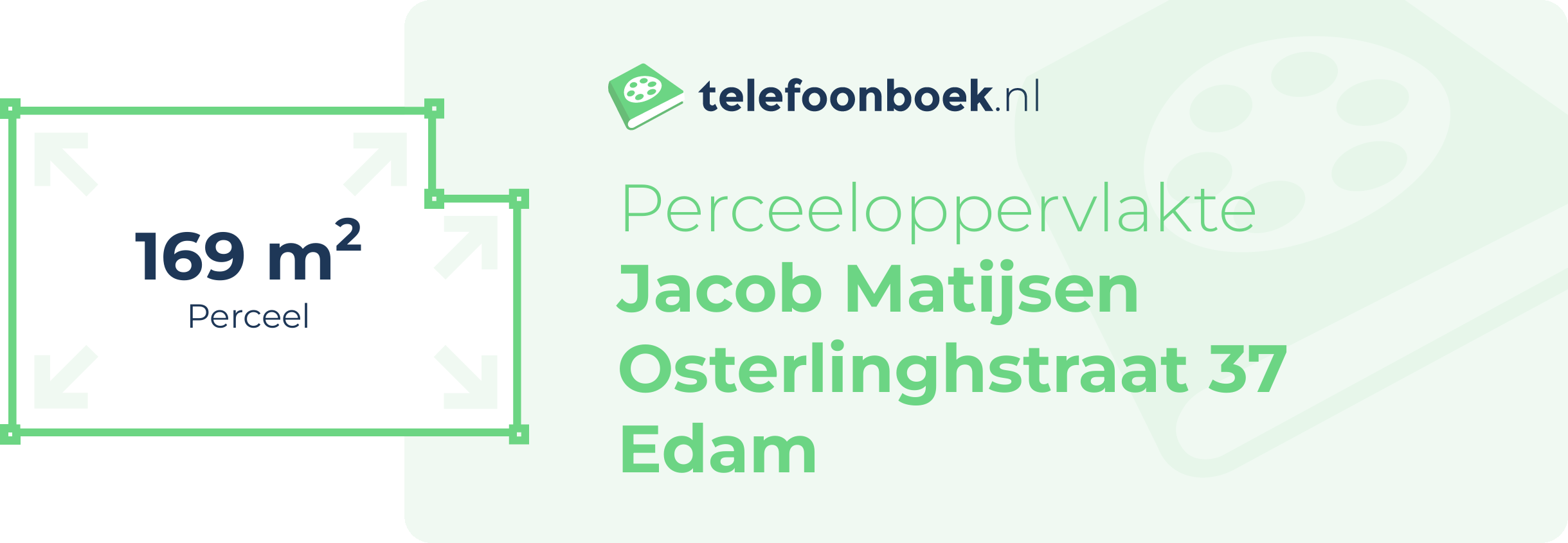 Perceeloppervlakte Jacob Matijsen Osterlinghstraat 37 Edam