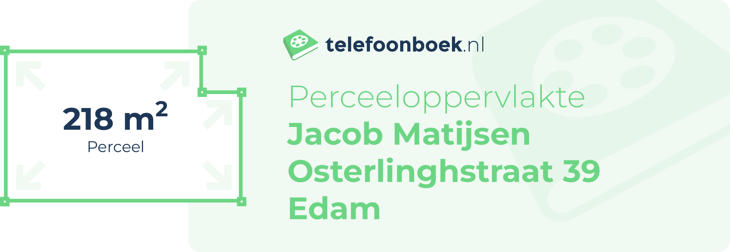 Perceeloppervlakte Jacob Matijsen Osterlinghstraat 39 Edam