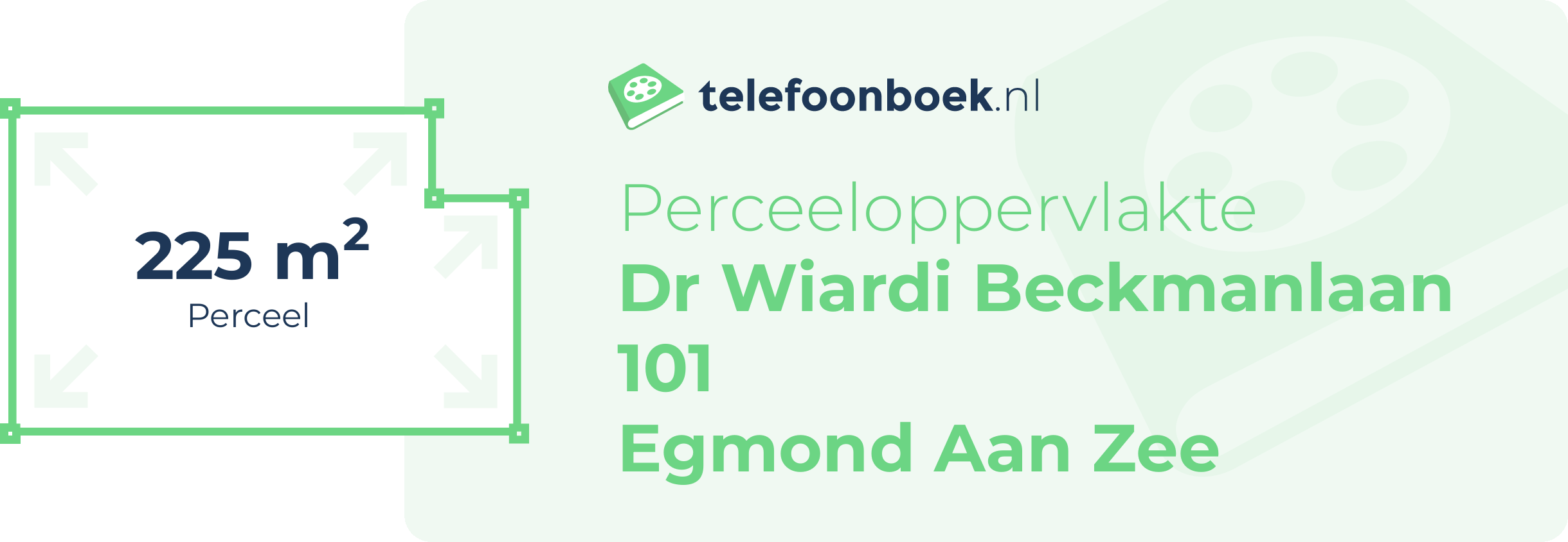 Perceeloppervlakte Dr Wiardi Beckmanlaan 101 Egmond Aan Zee