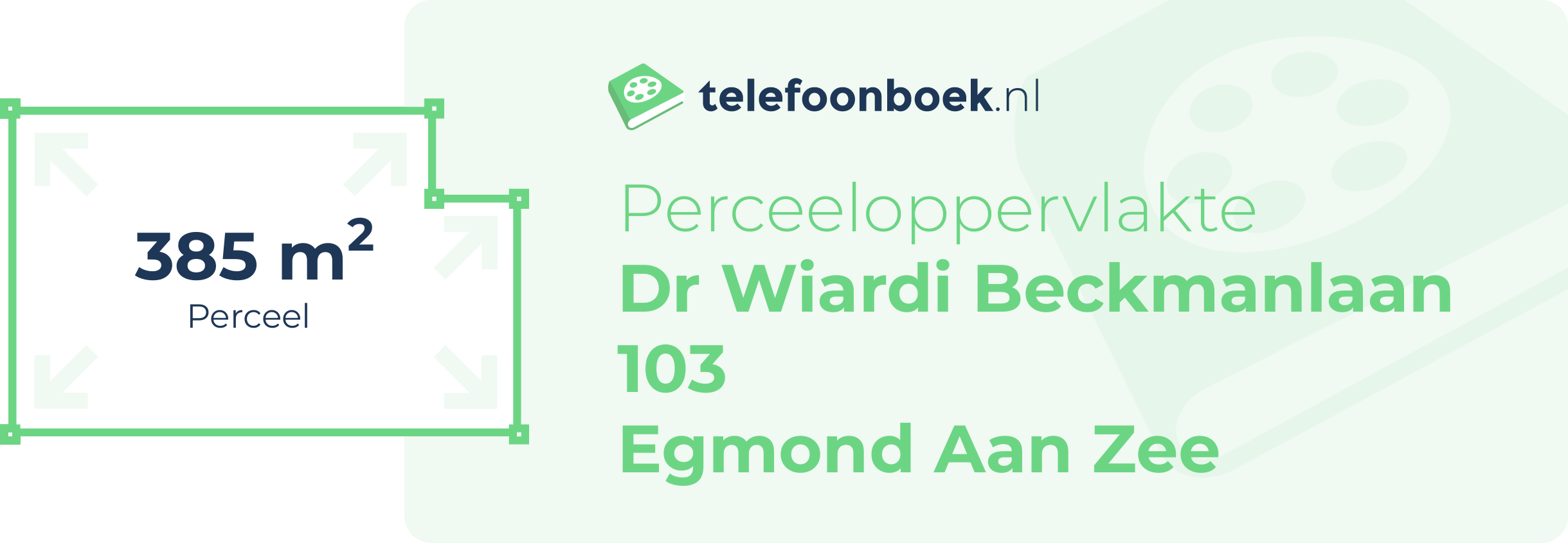 Perceeloppervlakte Dr Wiardi Beckmanlaan 103 Egmond Aan Zee