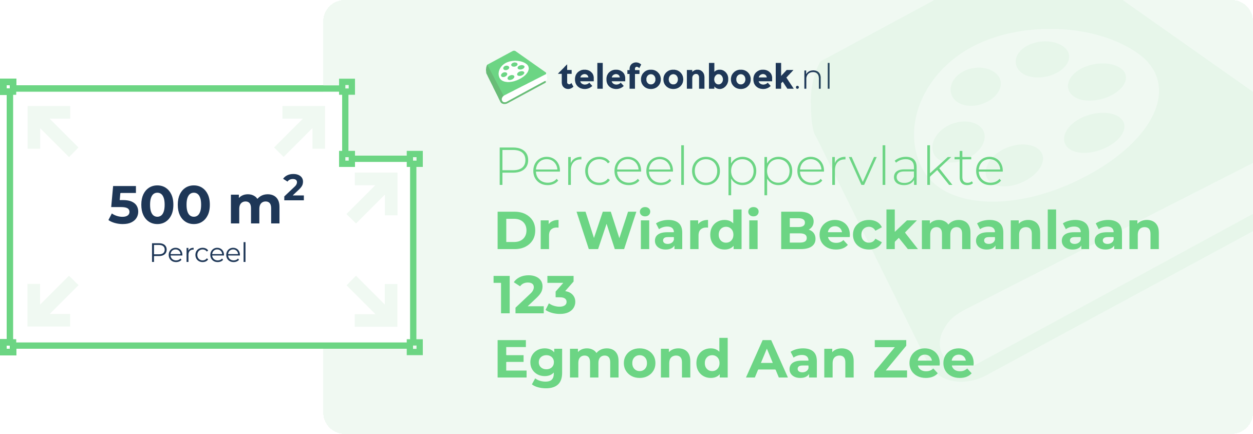 Perceeloppervlakte Dr Wiardi Beckmanlaan 123 Egmond Aan Zee