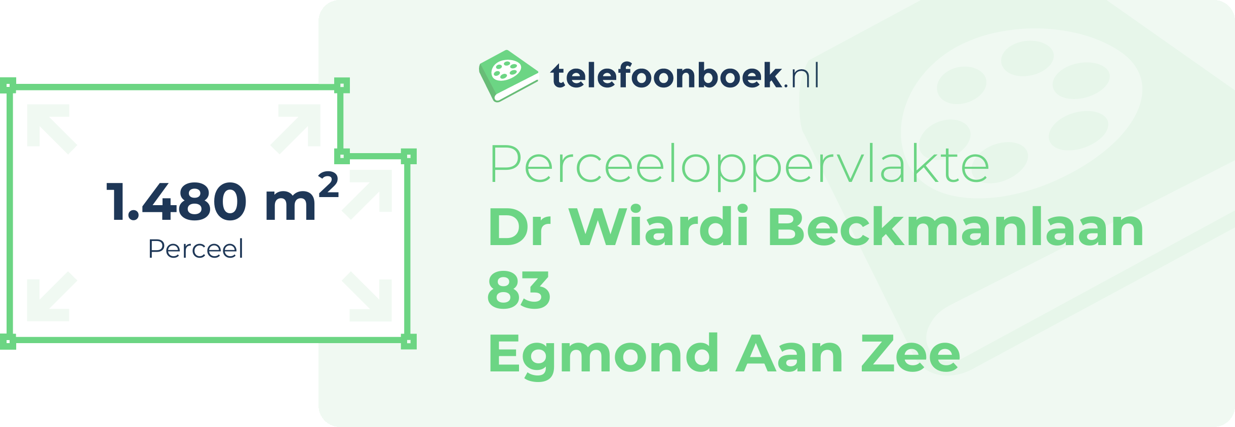 Perceeloppervlakte Dr Wiardi Beckmanlaan 83 Egmond Aan Zee