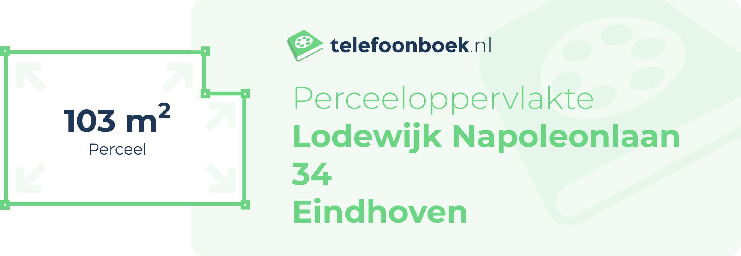 Perceeloppervlakte Lodewijk Napoleonlaan 34 Eindhoven