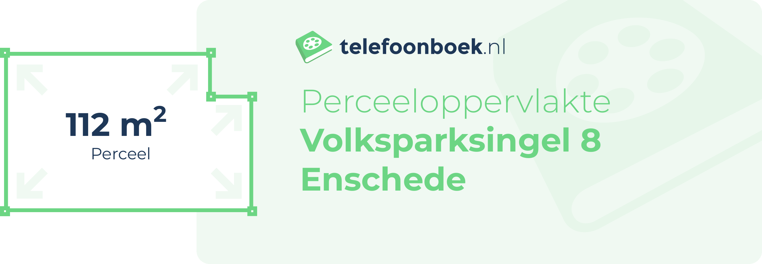 Perceeloppervlakte Volksparksingel 8 Enschede