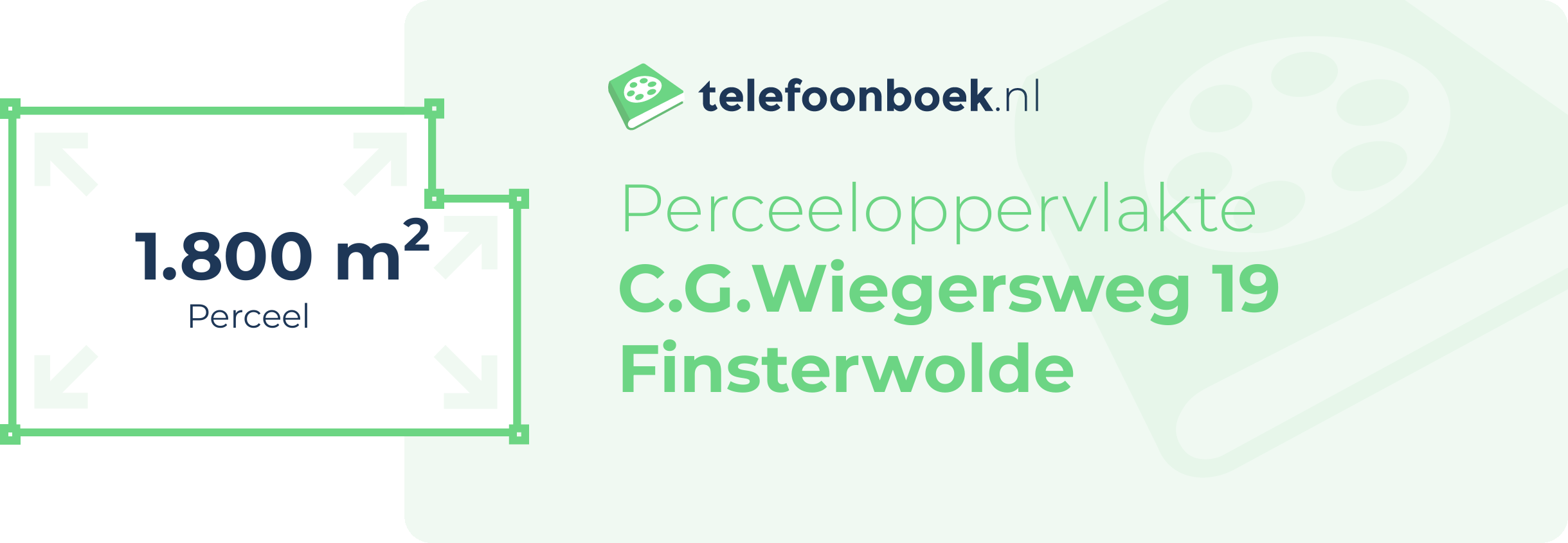 Perceeloppervlakte C.G.Wiegersweg 19 Finsterwolde