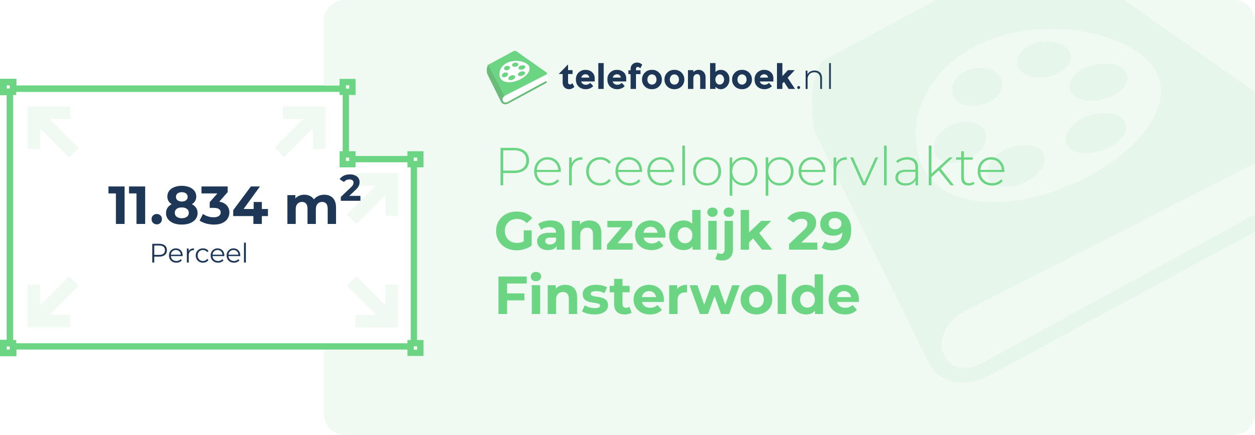 Perceeloppervlakte Ganzedijk 29 Finsterwolde