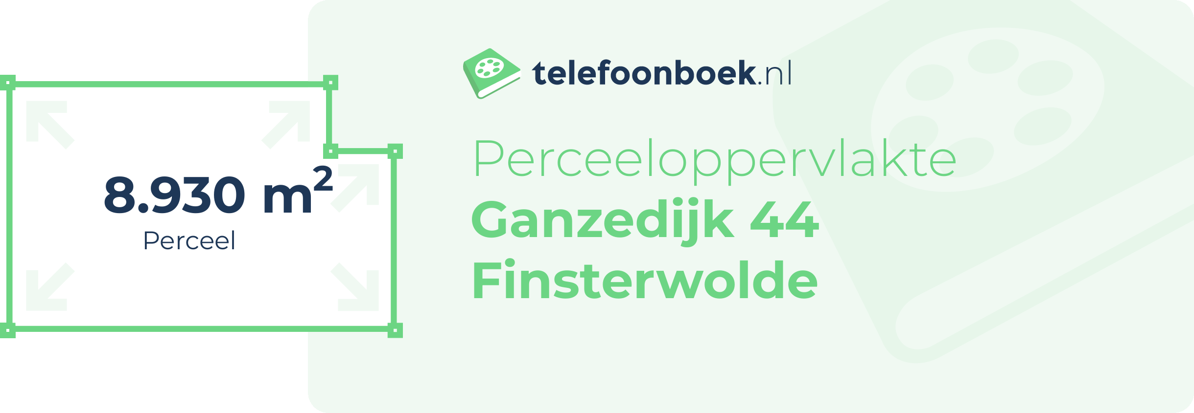 Perceeloppervlakte Ganzedijk 44 Finsterwolde