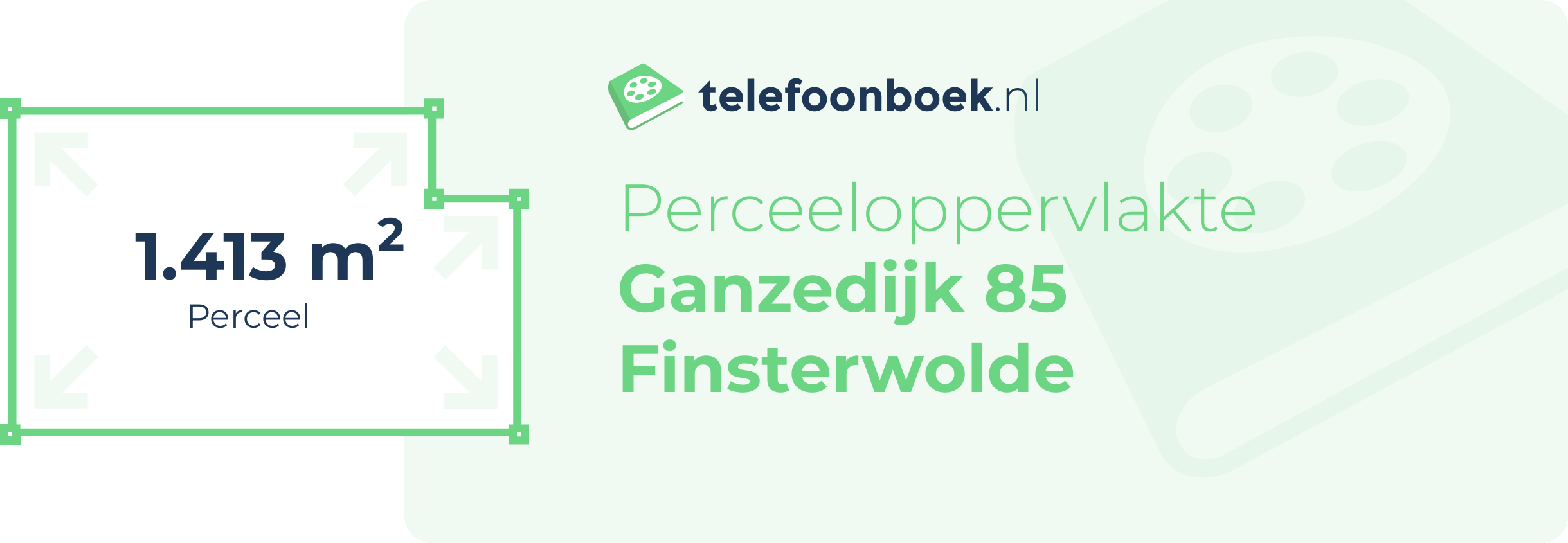 Perceeloppervlakte Ganzedijk 85 Finsterwolde