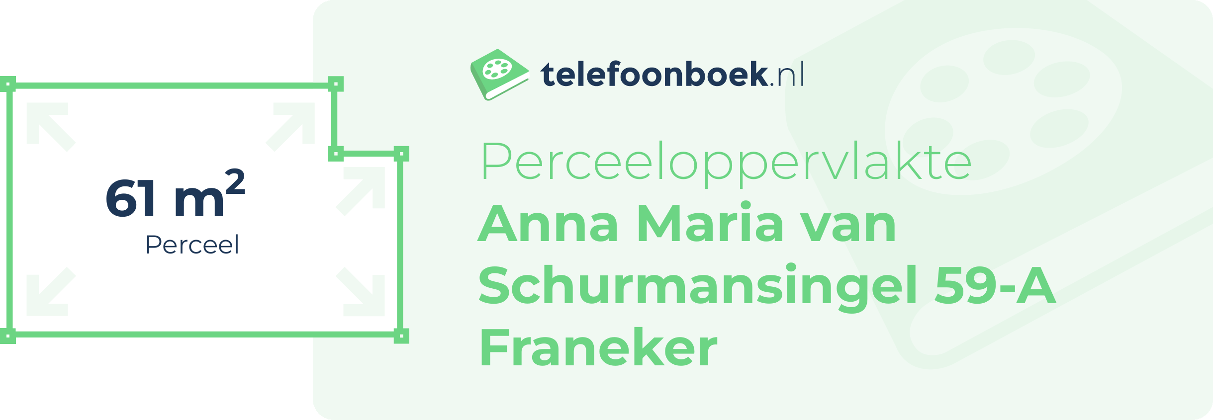 Perceeloppervlakte Anna Maria Van Schurmansingel 59-A Franeker