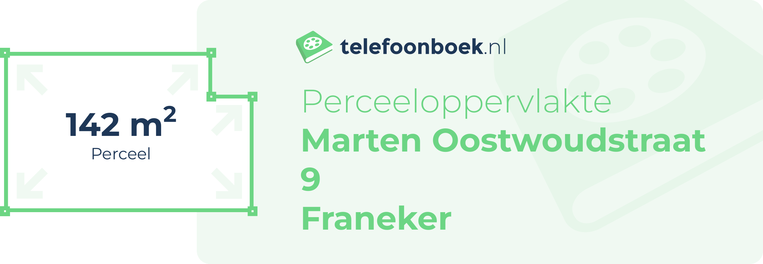 Perceeloppervlakte Marten Oostwoudstraat 9 Franeker