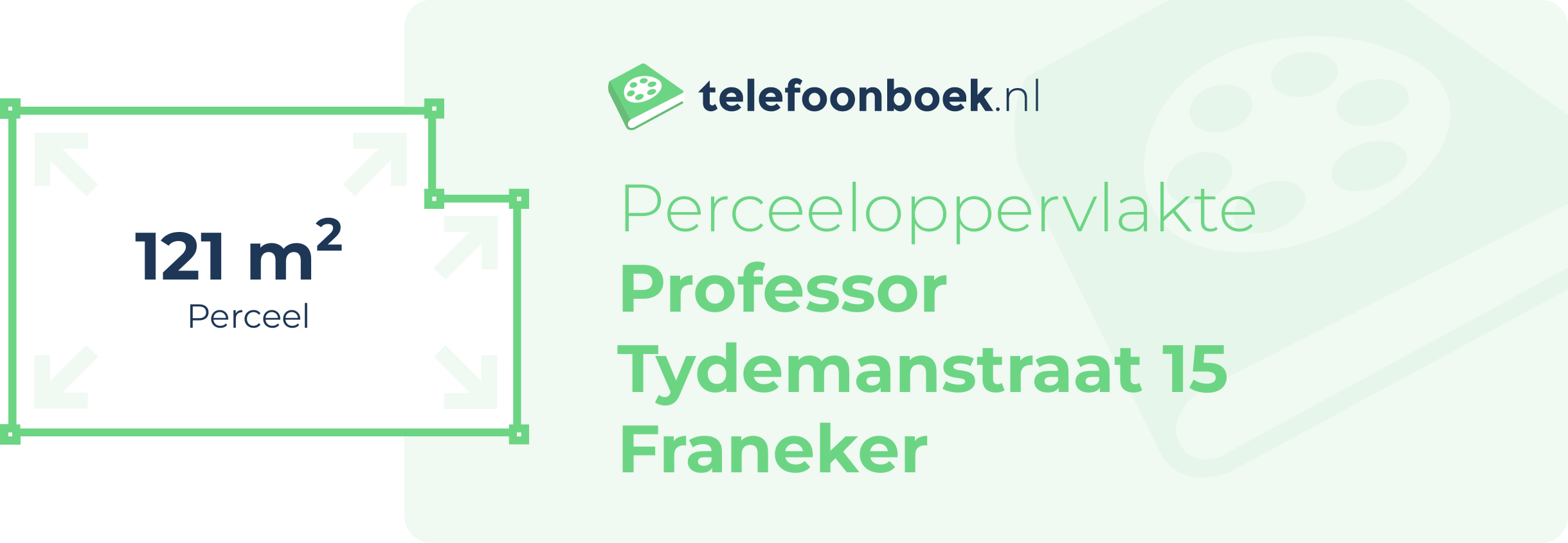 Perceeloppervlakte Professor Tydemanstraat 15 Franeker