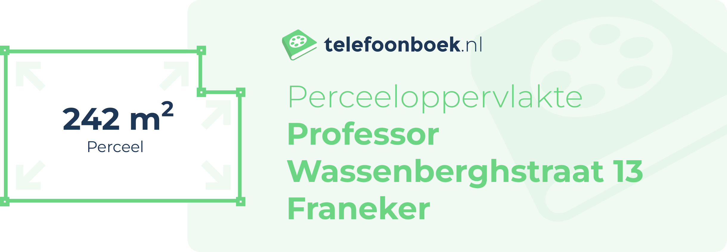 Perceeloppervlakte Professor Wassenberghstraat 13 Franeker