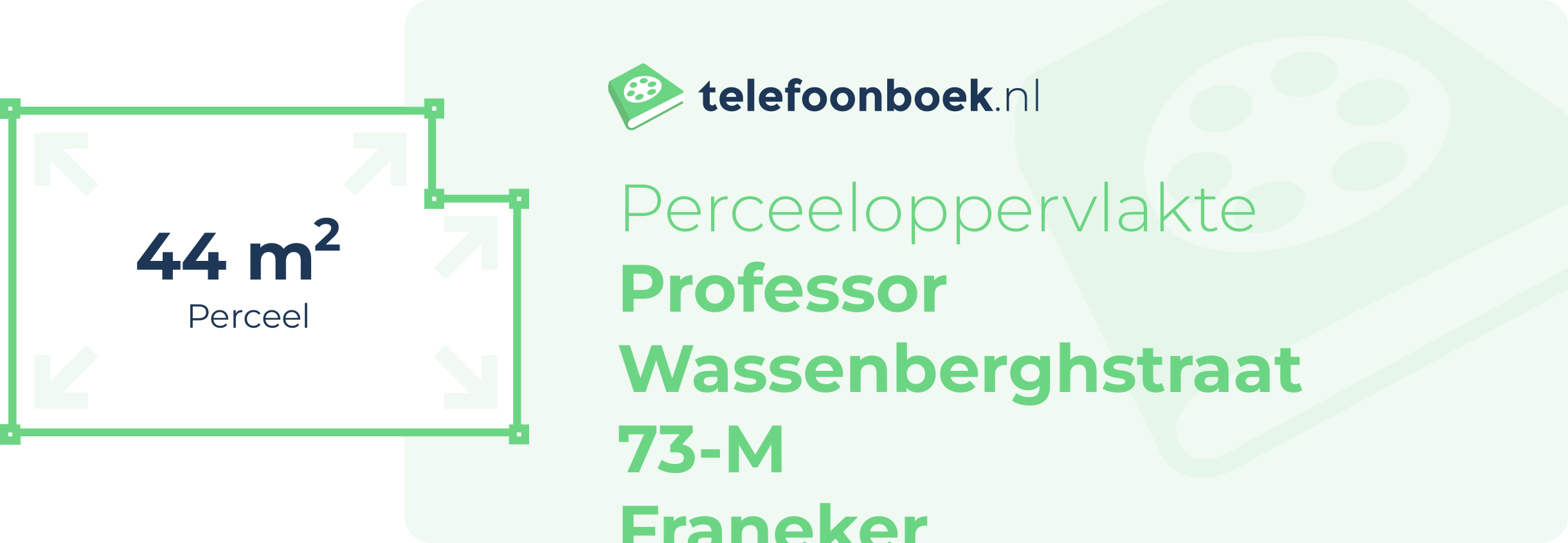 Perceeloppervlakte Professor Wassenberghstraat 73-M Franeker