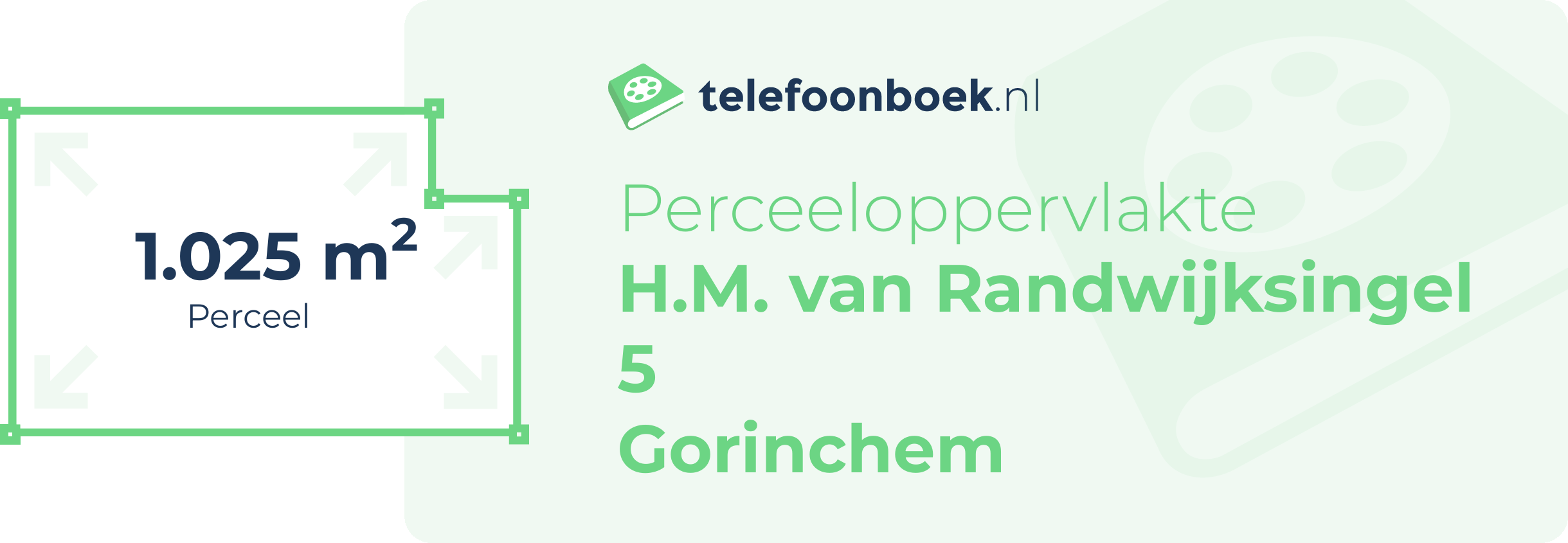 Perceeloppervlakte H.M. Van Randwijksingel 5 Gorinchem