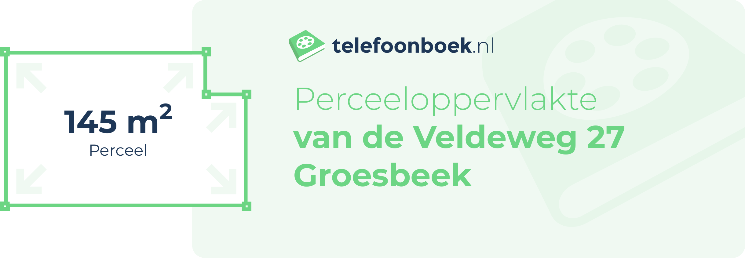 Perceeloppervlakte Van De Veldeweg 27 Groesbeek