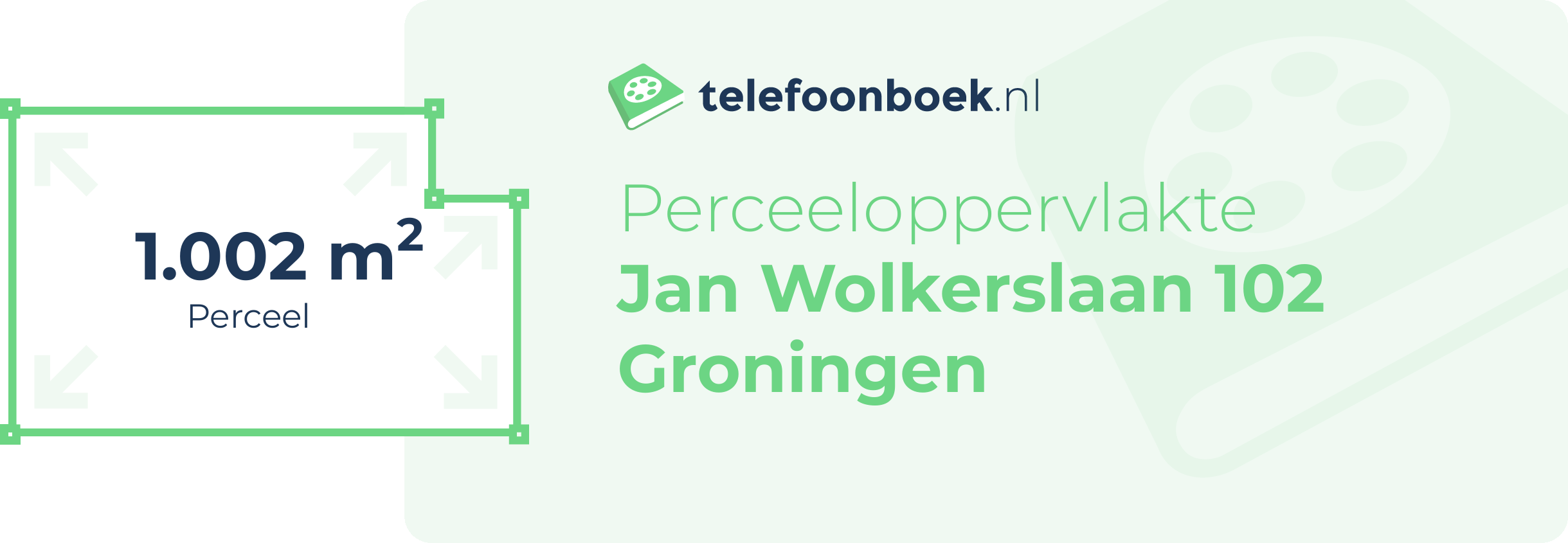 Perceeloppervlakte Jan Wolkerslaan 102 Groningen
