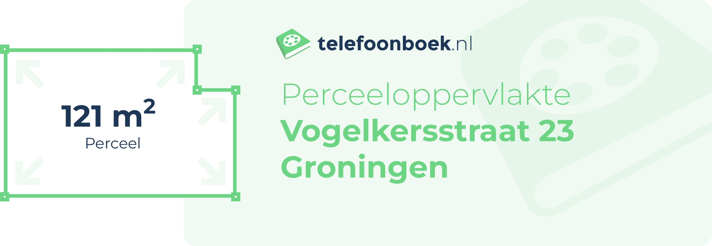 Perceeloppervlakte Vogelkersstraat 23 Groningen