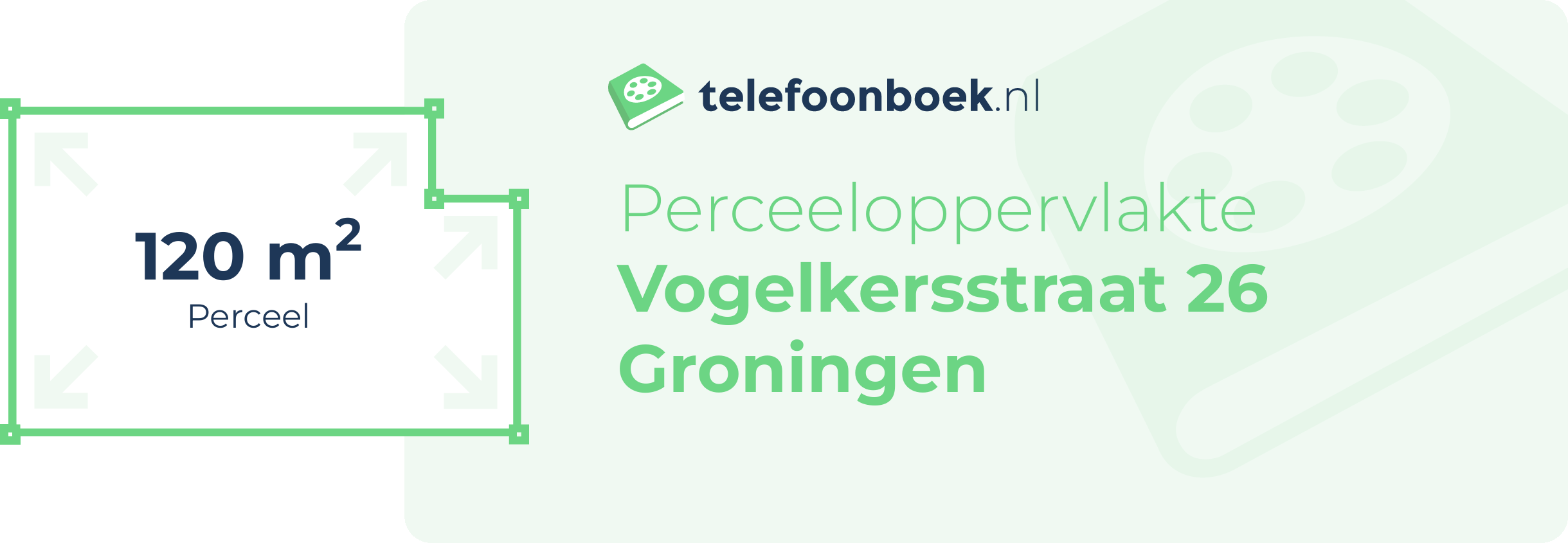 Perceeloppervlakte Vogelkersstraat 26 Groningen