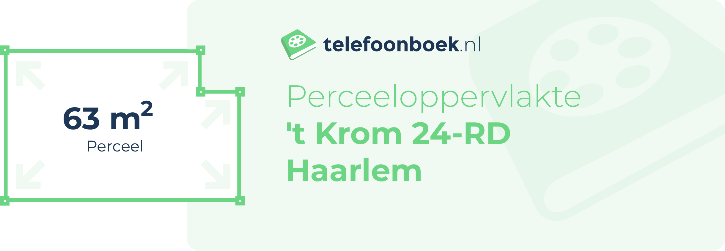 Perceeloppervlakte 't Krom 24-RD Haarlem