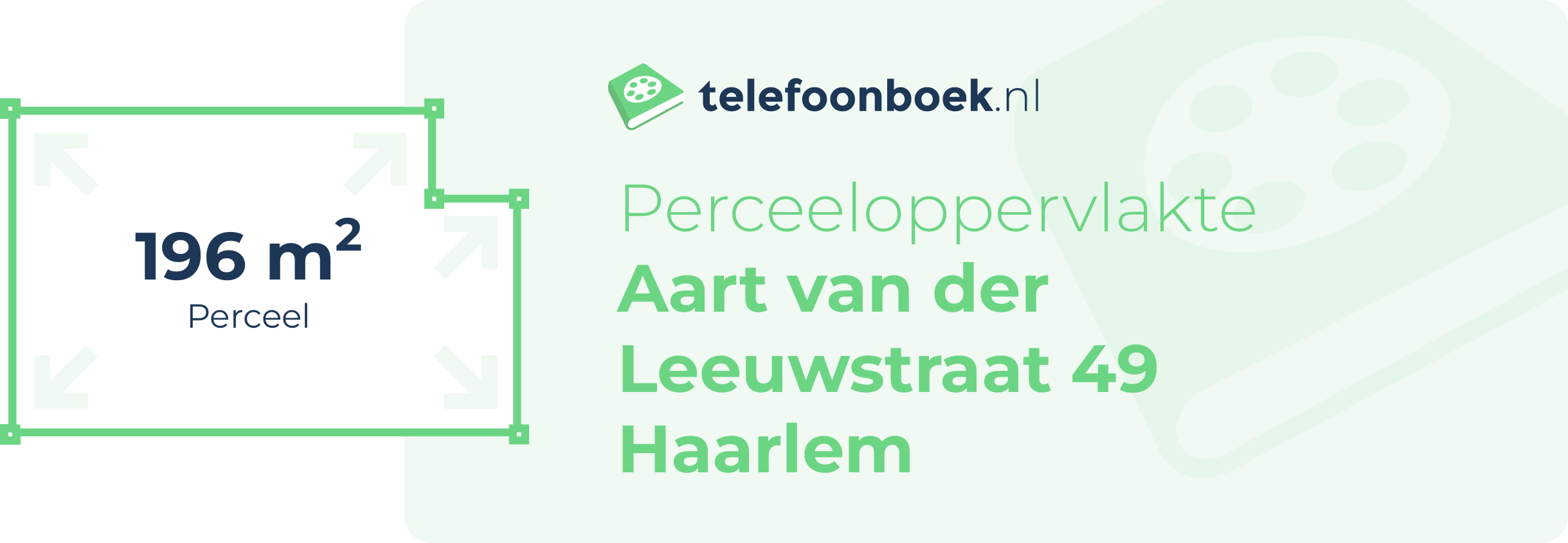 Perceeloppervlakte Aart Van Der Leeuwstraat 49 Haarlem