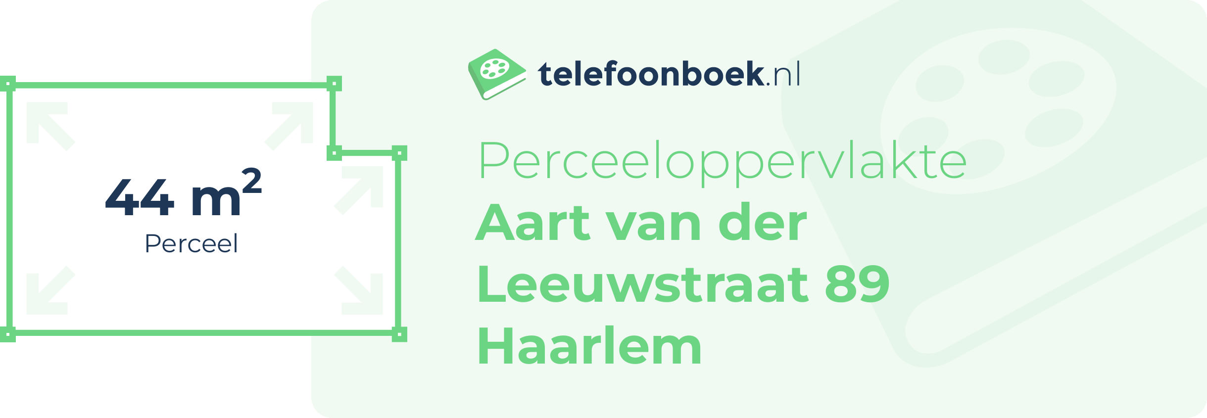 Perceeloppervlakte Aart Van Der Leeuwstraat 89 Haarlem