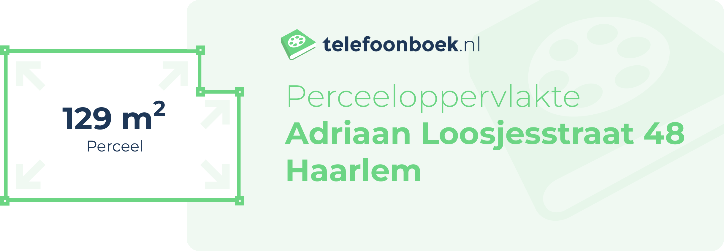 Perceeloppervlakte Adriaan Loosjesstraat 48 Haarlem