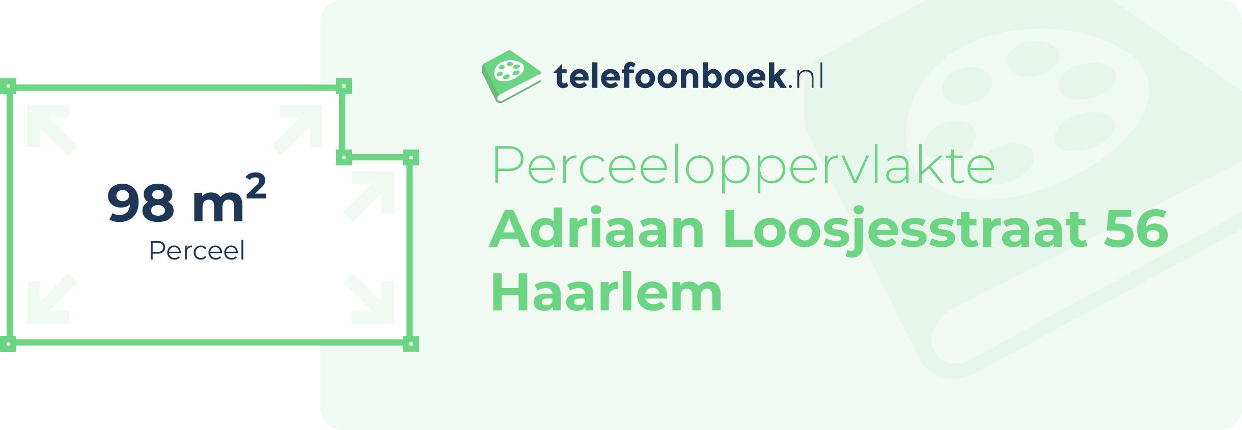 Perceeloppervlakte Adriaan Loosjesstraat 56 Haarlem