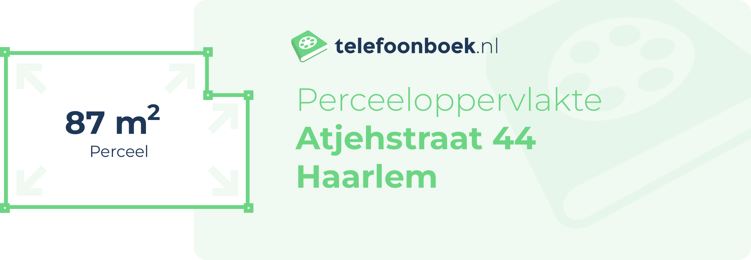 Perceeloppervlakte Atjehstraat 44 Haarlem