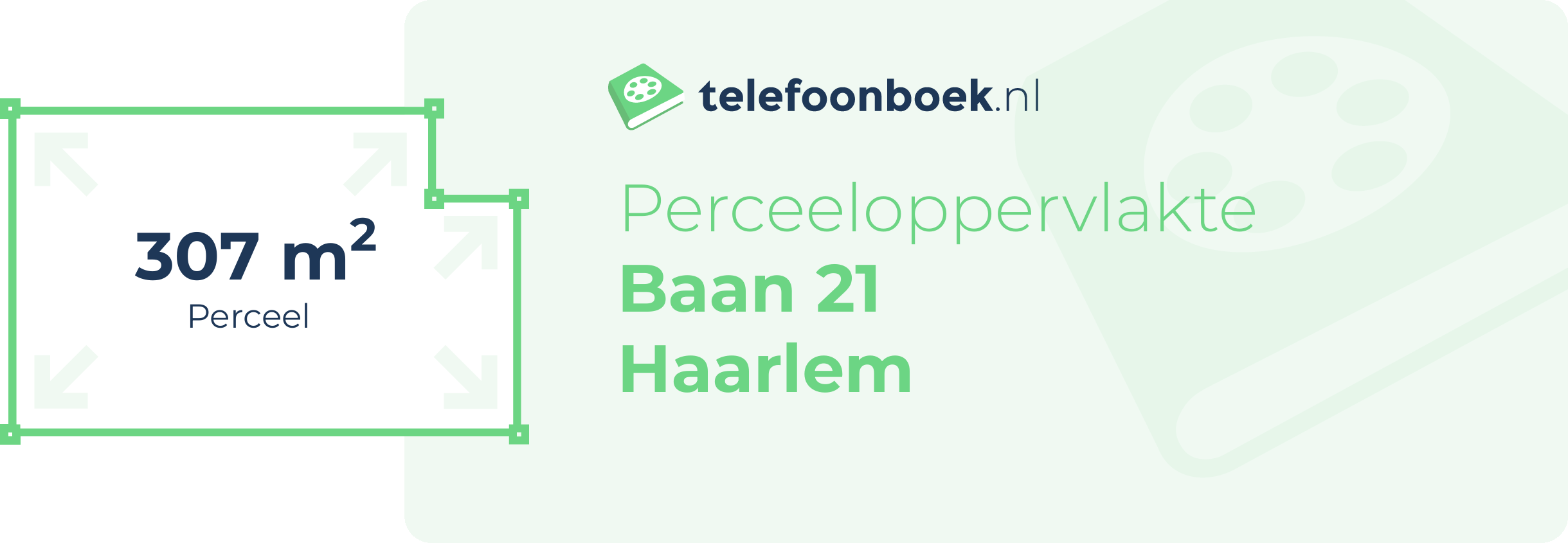 Perceeloppervlakte Baan 21 Haarlem