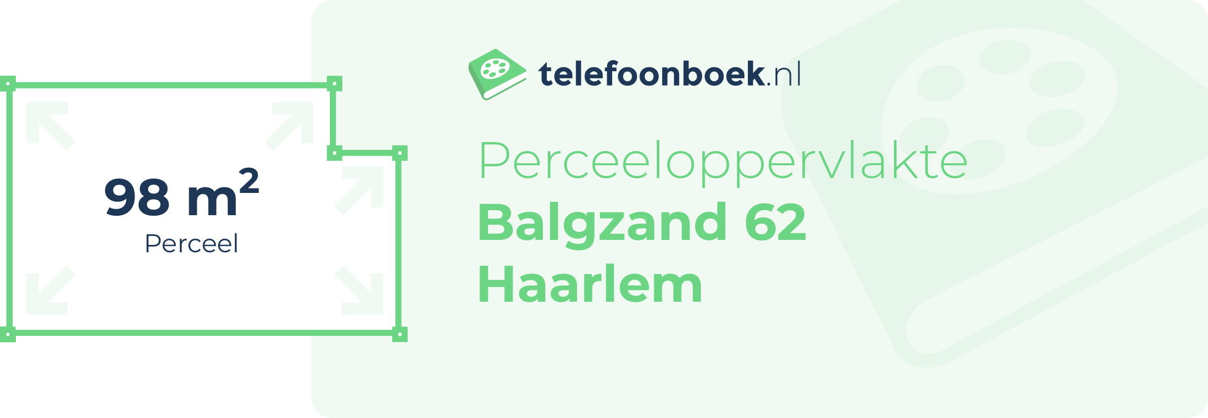 Perceeloppervlakte Balgzand 62 Haarlem