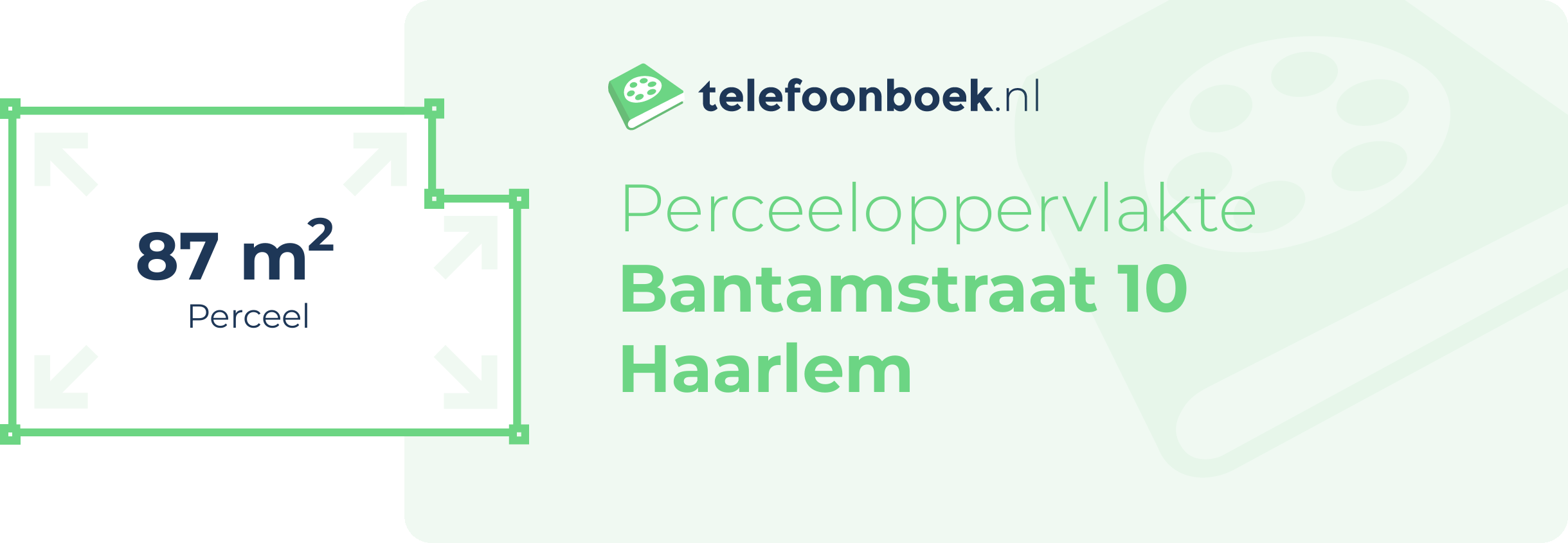 Perceeloppervlakte Bantamstraat 10 Haarlem