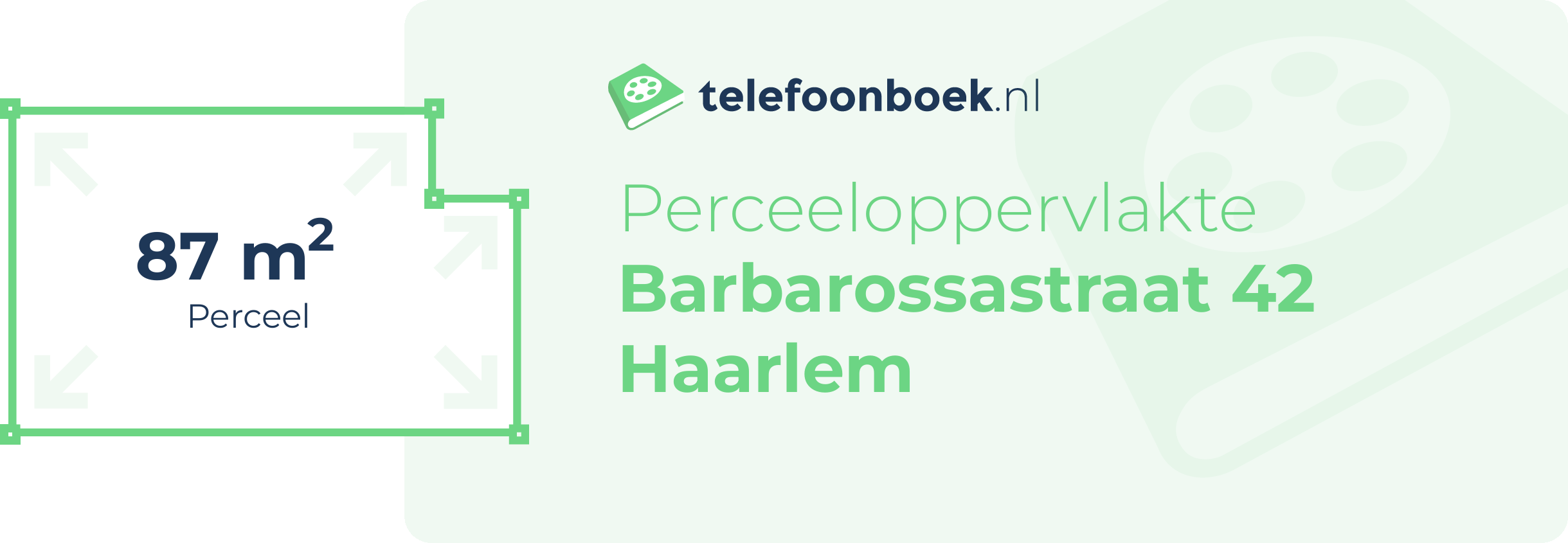 Perceeloppervlakte Barbarossastraat 42 Haarlem